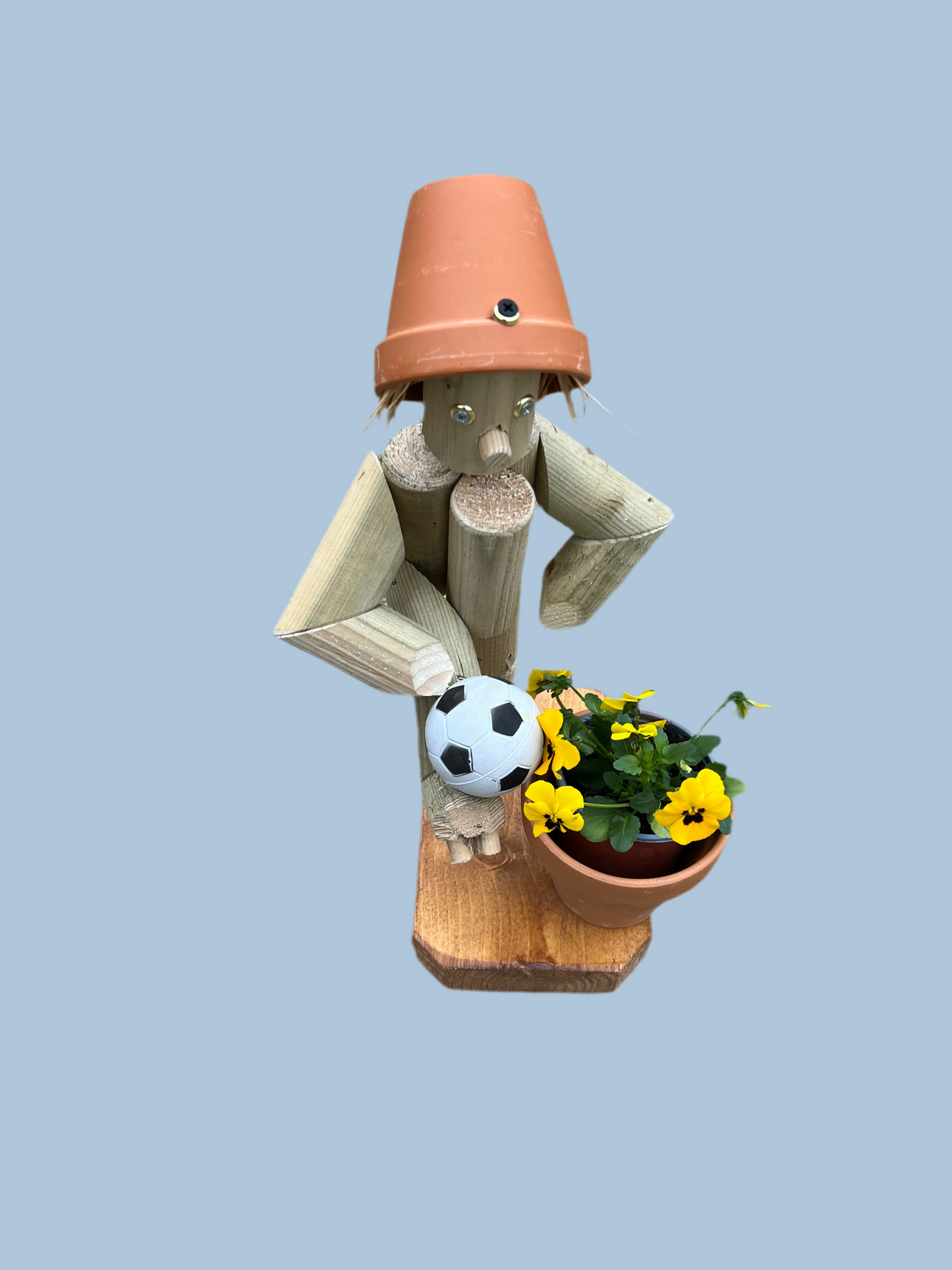 Adorable Boy/Girl with Flower Pots ā Kicking a Ball š¼ā½