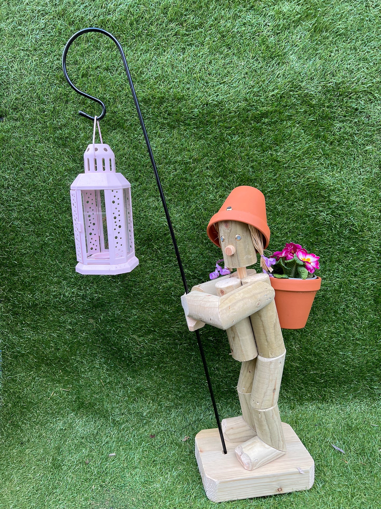 Standing Girl or Boy  with Crook & lantern - pink