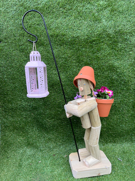 Standing Girl or Boy  with Crook & lantern - pink