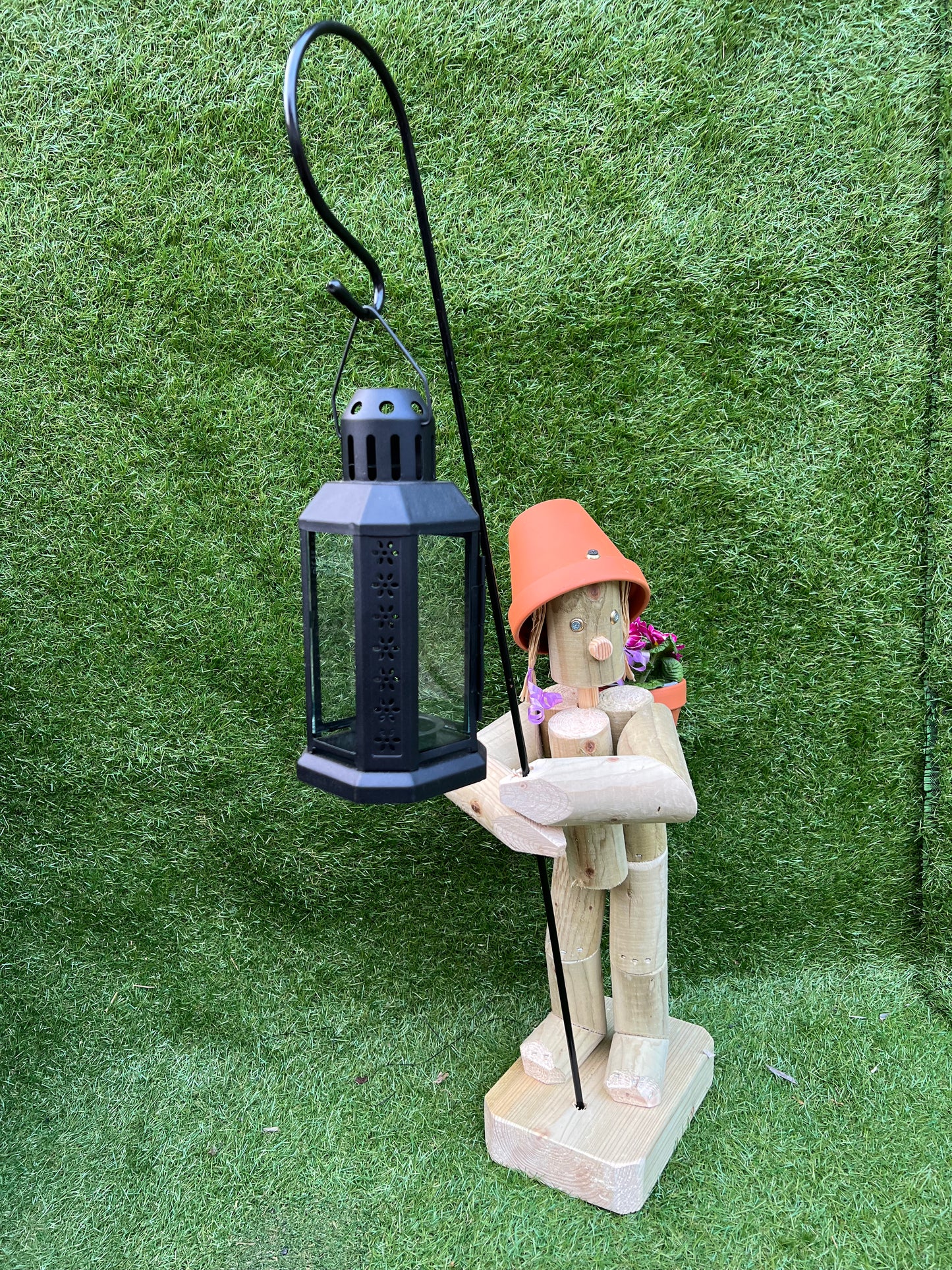 Standing Girl or Boy  with Crook & lantern - Black