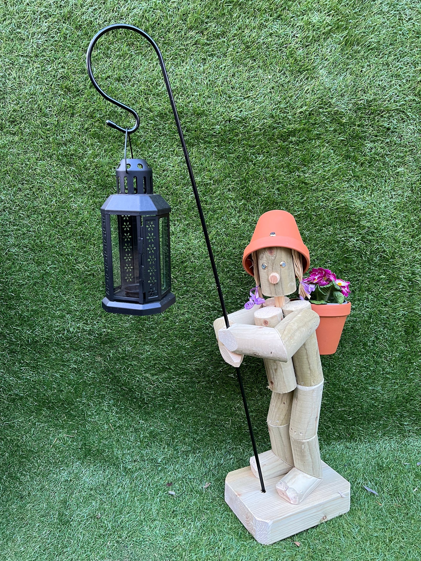 Standing Girl or Boy  with Crook & lantern - Black