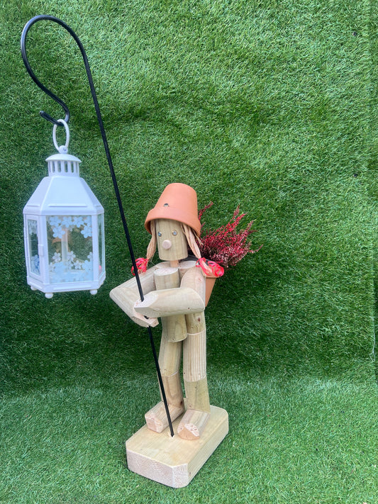 Standing Girl or Boy  with Crook & lantern white