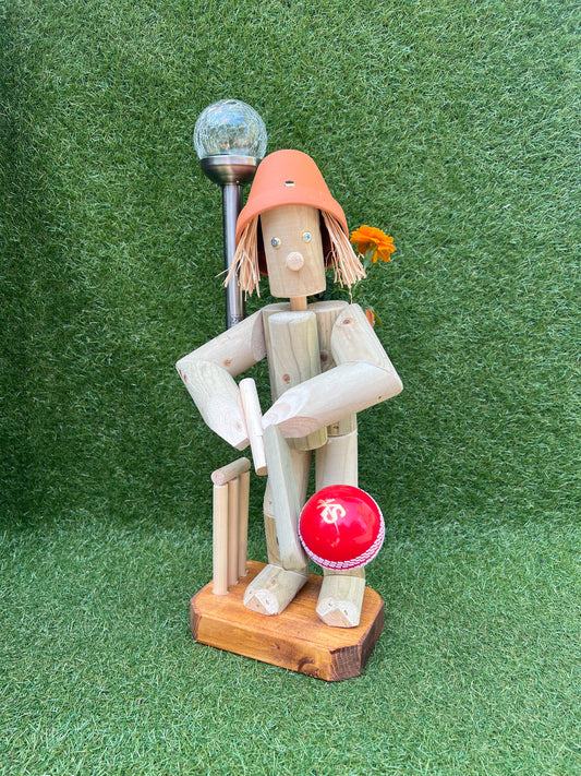 Cricket player with a solar light