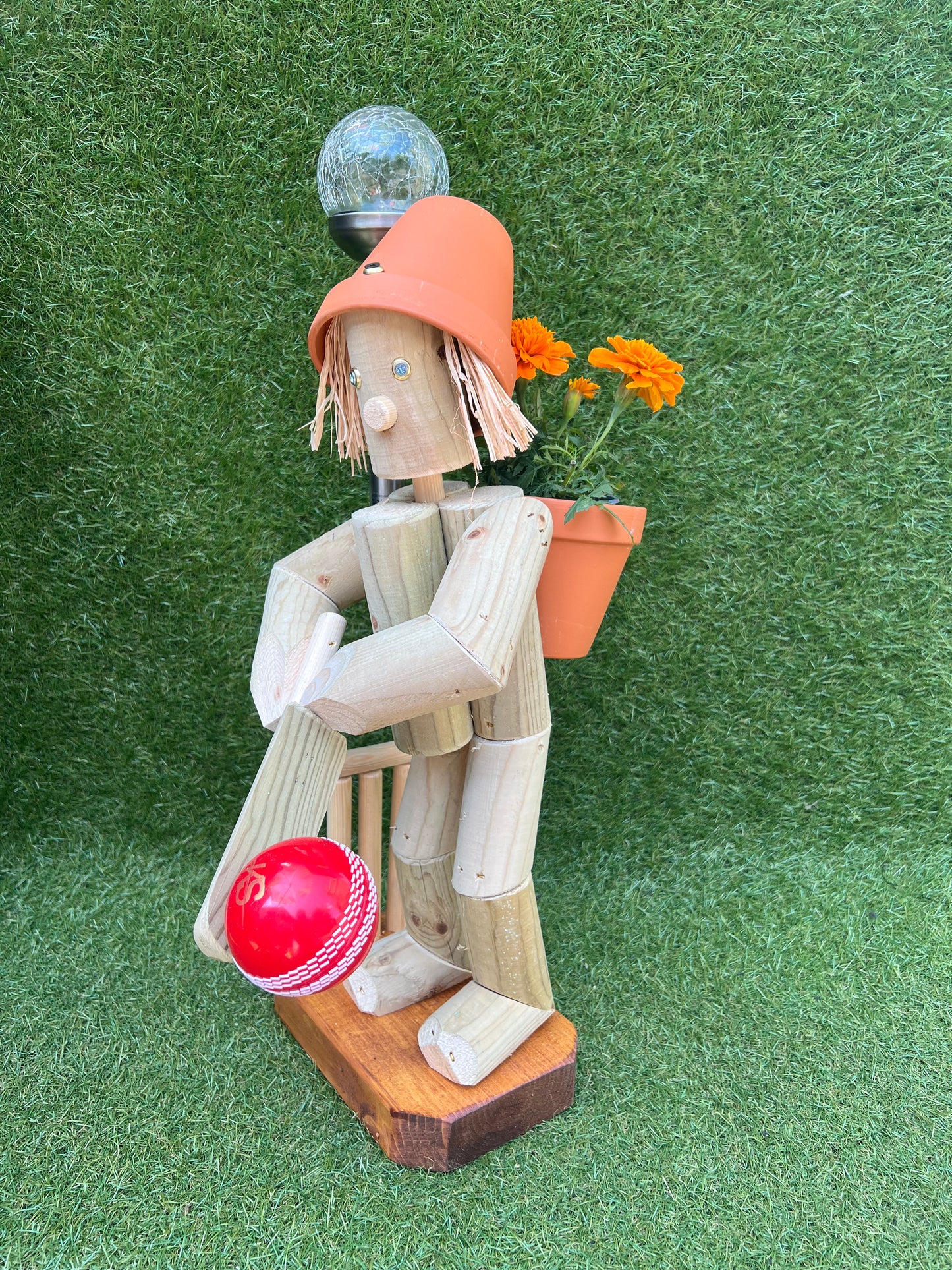 Cricket player with a solar light
