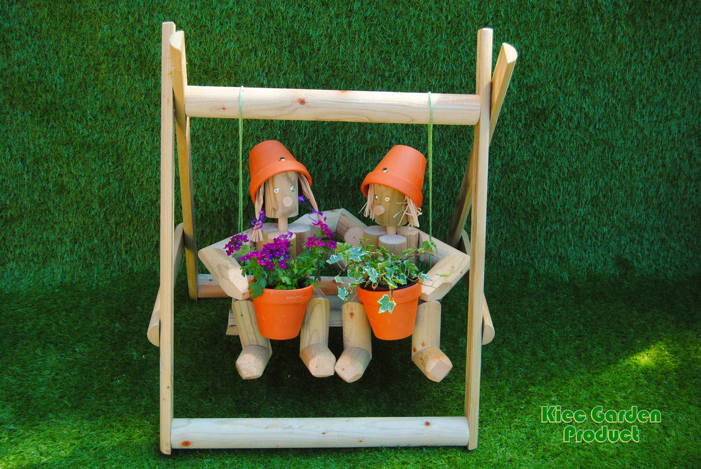 Couple sitting on a swing