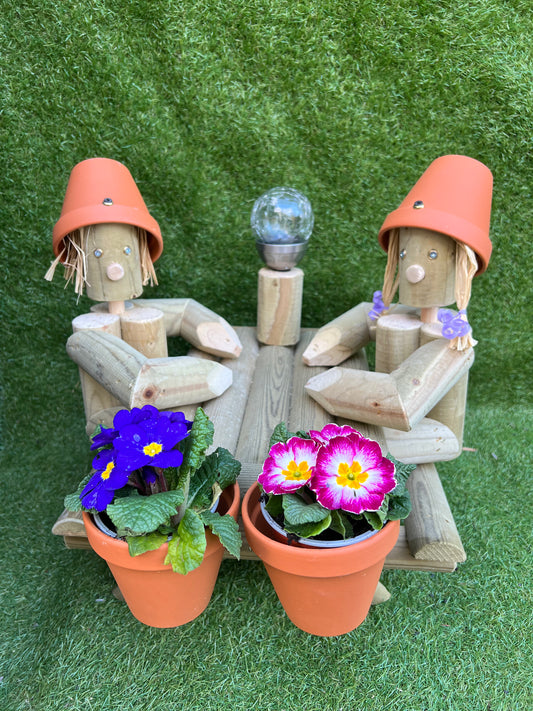 Couple with a picnic table