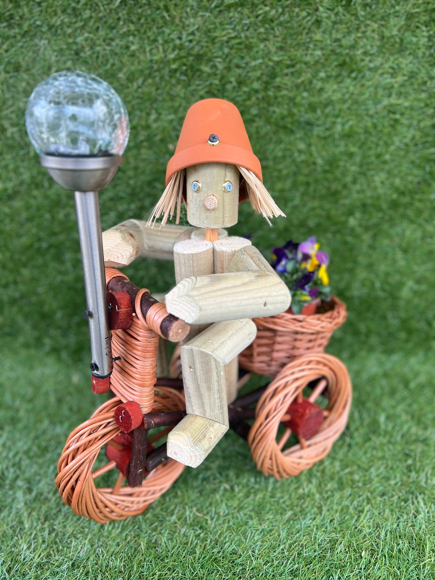 Girl or Boy on small a bright wika bike with solar light