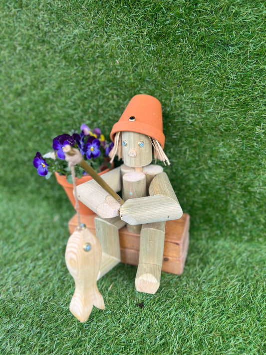 Mini Fisher Flowerpot Man