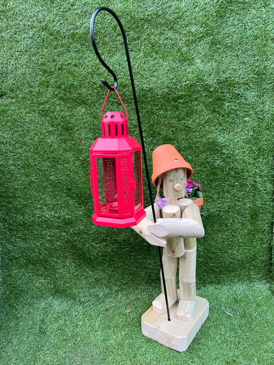 Standing Girl or Boy  with Crook & lantern - red