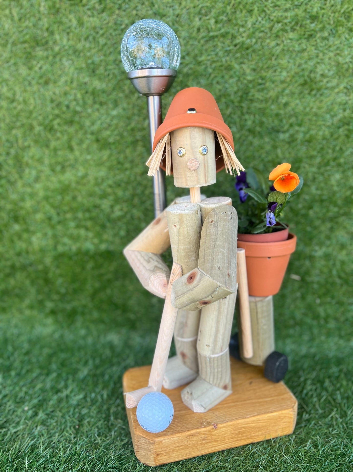 Mini Golfer Flowerpot Man