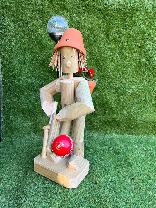 Cricket player with a solar light