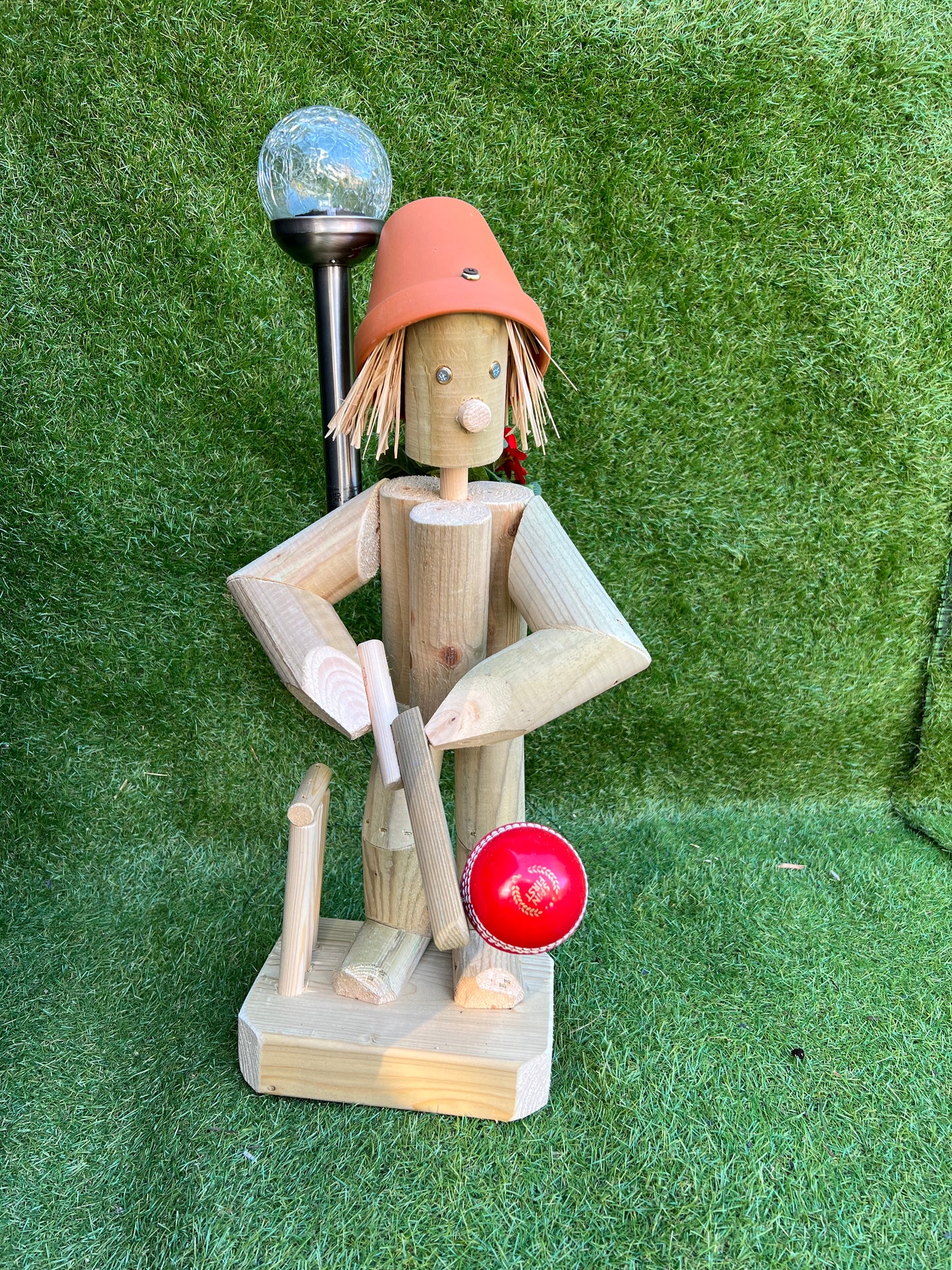 Cricket player with a solar light